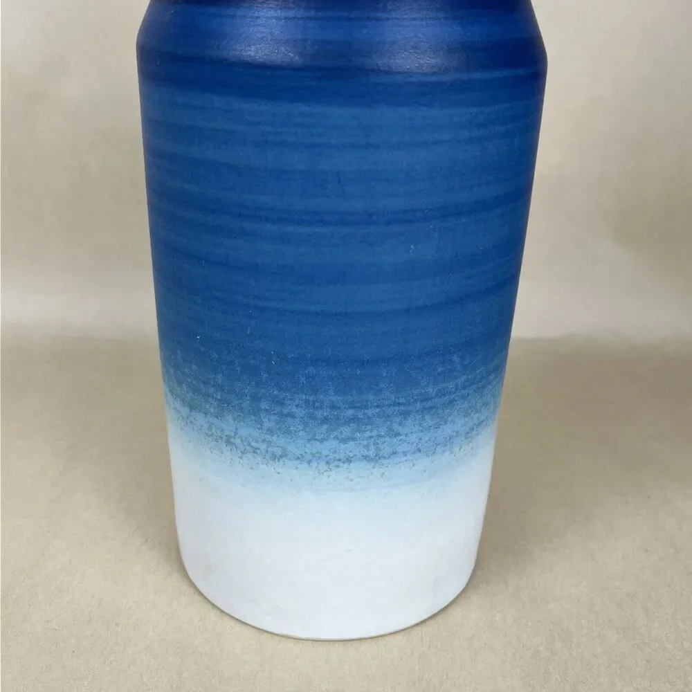 Blue White Pottery Vase Made In‎ Thailand  14” H
